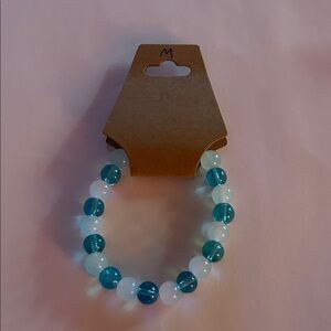 Size medium, handmade glass bead bracelet